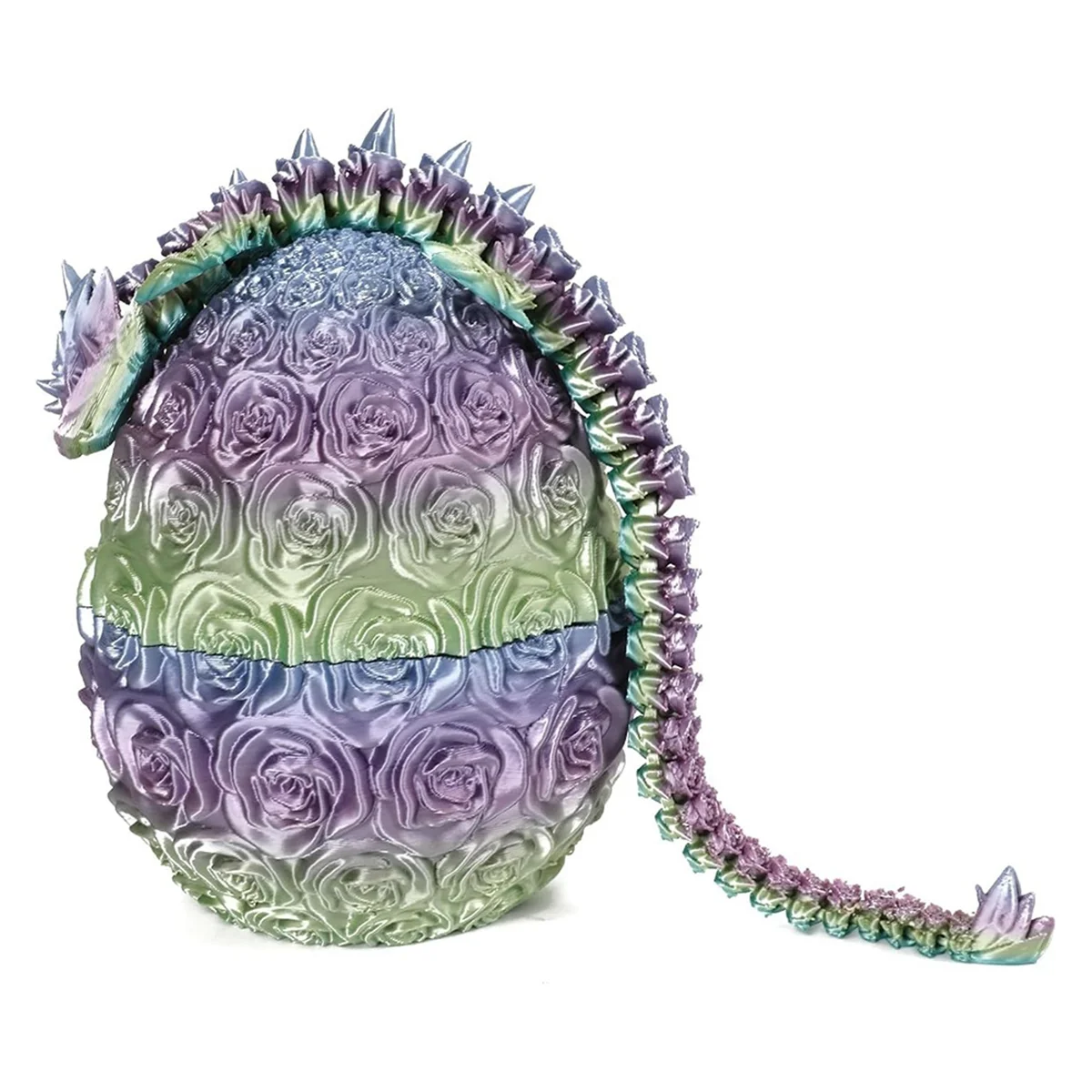 Mother'S Day Gift - 3D Printed Rose Dragon Egg, Rose Dragon Egg Gift for Mom, Articulated Dragon Crystal Dragon Egg 4