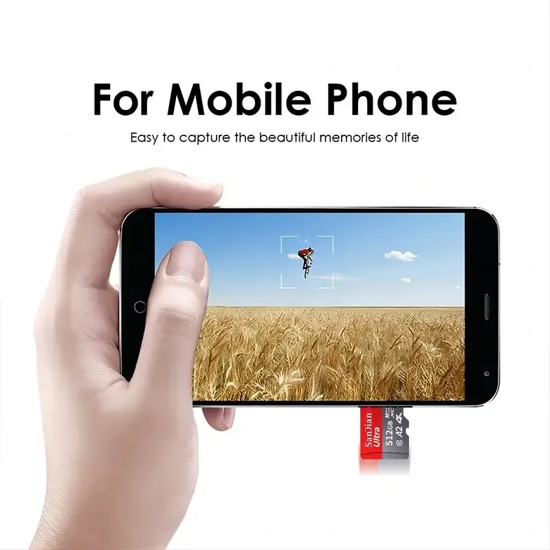 Flash Card 1TB 100% Original 100MB/s A2 camera SD card 128GB 256GB Micro TF/SD card Class 10 512GB phone/tablet