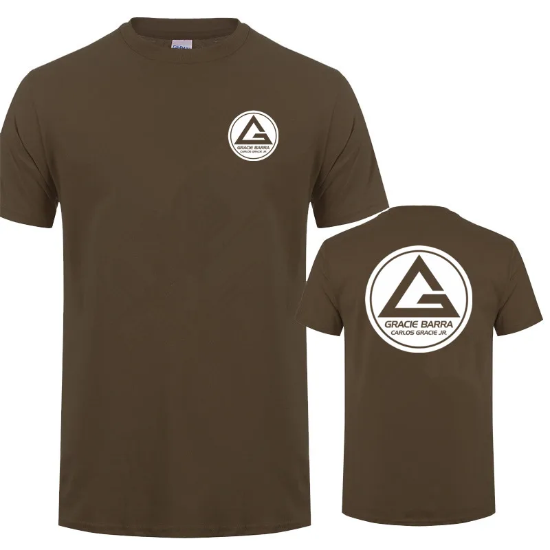 Gracie Barra Carlos GR Brazilian Jiu Jitsu T Shirt Summer Men O Neck Cotton Short Sleeve Tshirts Fashion Cool Tops LH-431 3