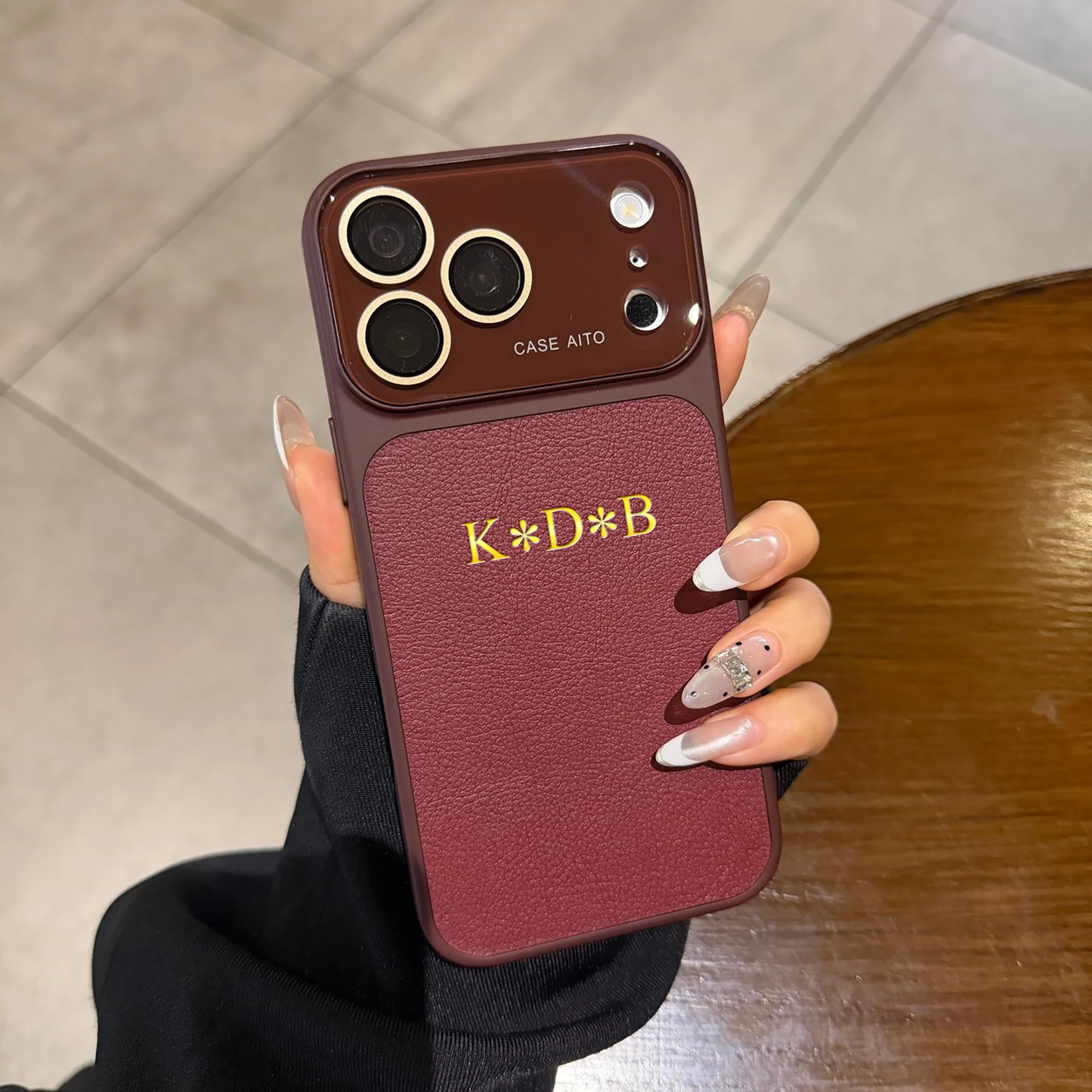 Personalized Luxury Faux Leather Case For iPhone 17 Pro Max