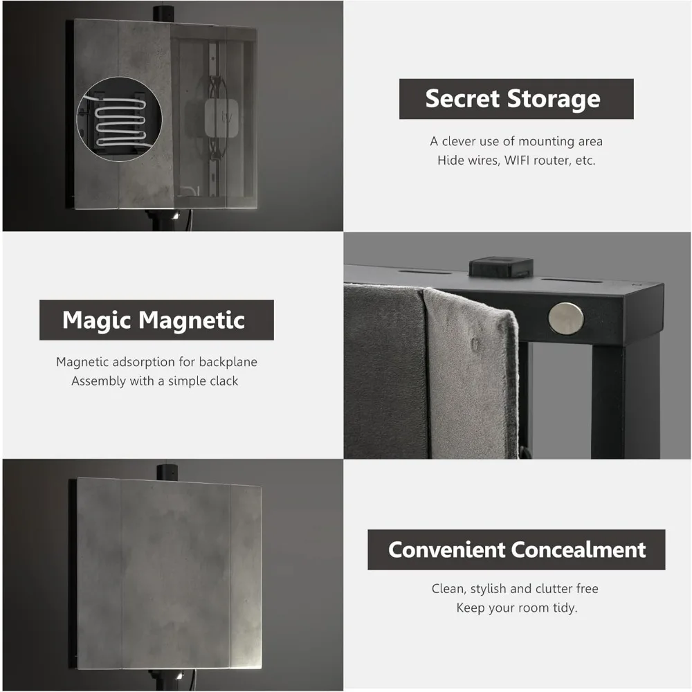 Modern Tripod TV Stand for 32-65 Inch LED LCD Screens with Swivel and Concealed Cable Management