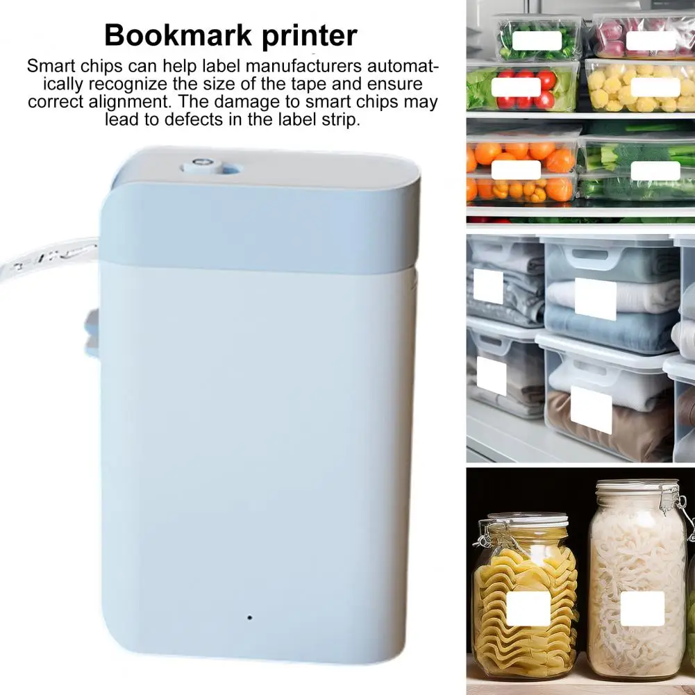 

Thermal Label Printer Wireless Mini Bluetooth Label Printer with Built-in Cutter Rechargeable Battery Portable for Stickers