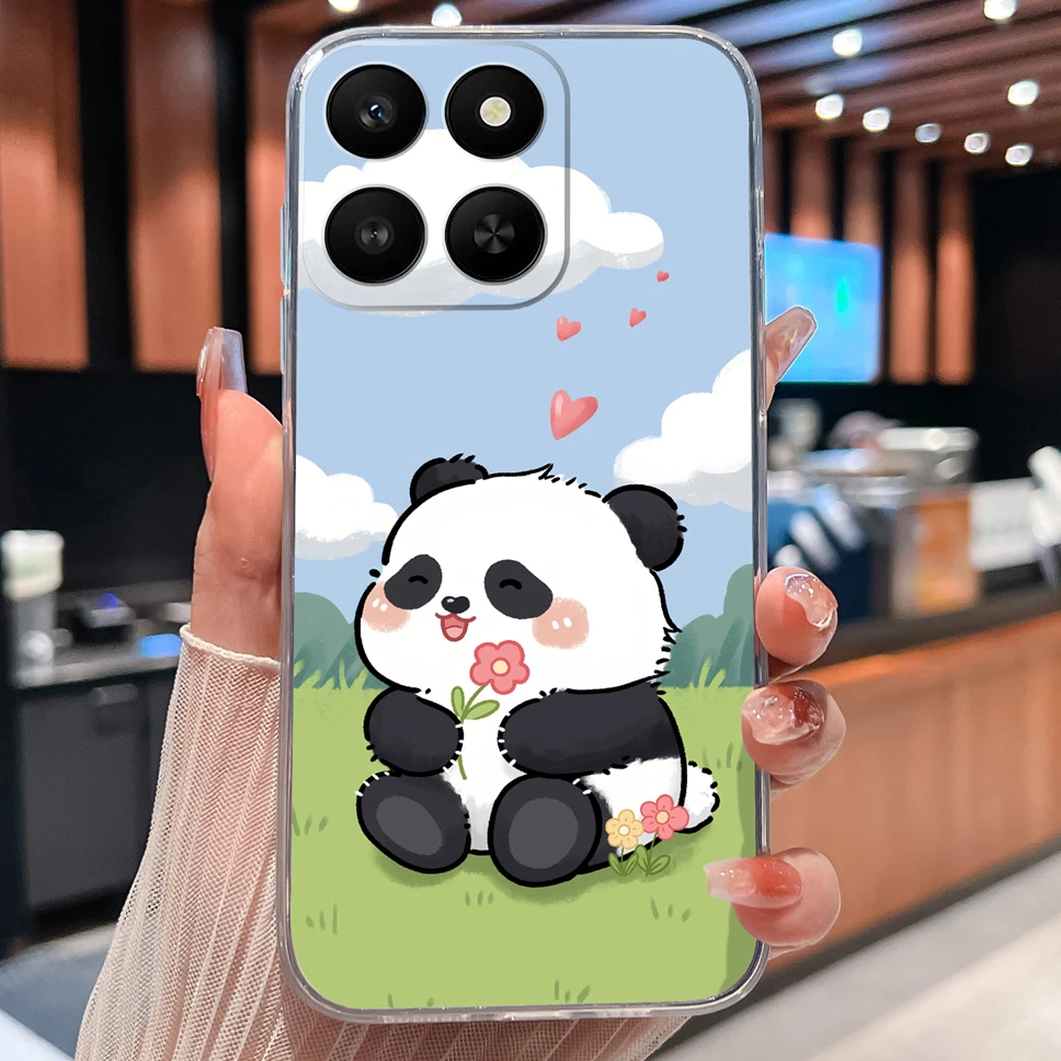 Lovely Animal Cartoon Soft TPU Transparent Silicone Phone Case -