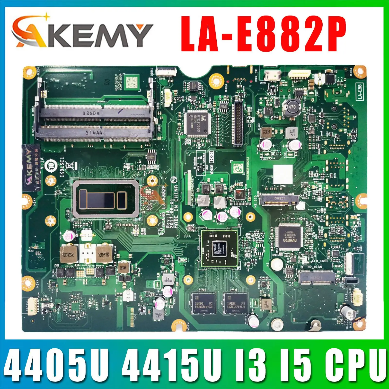 

LA-E882P for Lenovo AIO 520-22IKU 520-24IKU All-in-One motherboard Mainboard with 4405U 4415U I3 I5 CPU DDR4 V2G GPU