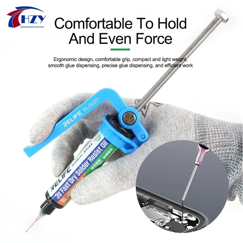 Rosin Flux Barrel Extruder 5CC~10CC Manual Labor-Saving Glue Gun Syringe Welding Oil Glue PCB SMD Repair