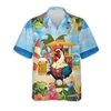 Harajuku Fashion Rooster Graphic Beach Shirt Casual Farm Tropical Shirts For Men Clothes Animal Chicken Aloha Short Sleeve Tops 3