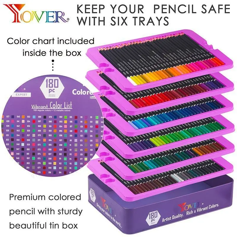 KALOUR 180 Colored Pencils Set, Art Supplies For Adult Coloring,Oil Based  Soft Core,Art Pencil For Kids Teens Beginner Coloring - AliExpress