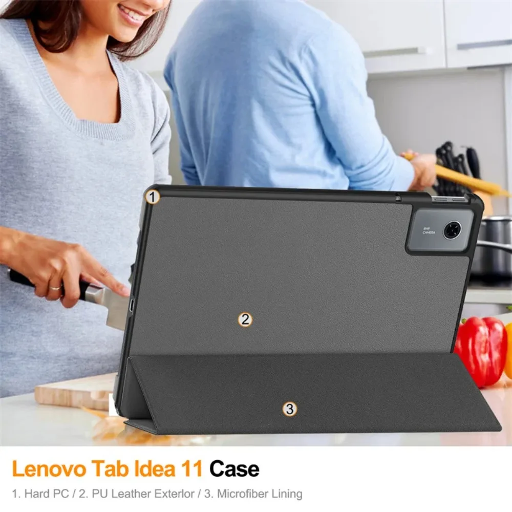 Étui Robuste ZenRich Pour Lenovo Idea Tab 11 2025 - Support Rotatif 360°, Bandoulière, Porte-stylo Et Dragonne Inclus