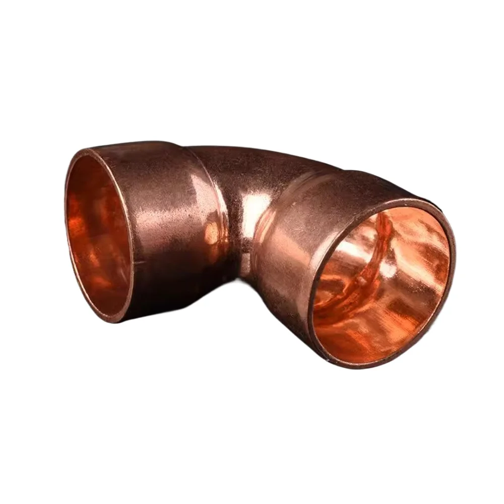 Copper Tube Brass Pipe Fitting 6.35-219mm ID Weld Socket End Feed Solder Elbow 90 Degree Coupler Pure Copper Pipe Fitting Connector Air-Coniditioning