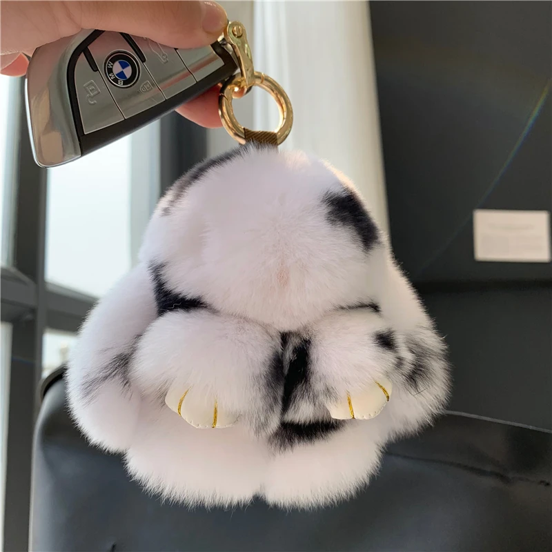 Plush Toy Bunny Keychain Women Bag Charm Ornaments Schoolbag Pendant Car Keyring Trinkets Kids Gift plush keychain,key chain,plush toy,bunny keychain