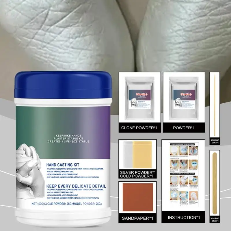 Hand Sculpture Kit Alginate Molding Powder Plaster Statue 3D Molding Kit Creative Hand Hold Casting For Couples Adults hand sculpture kit