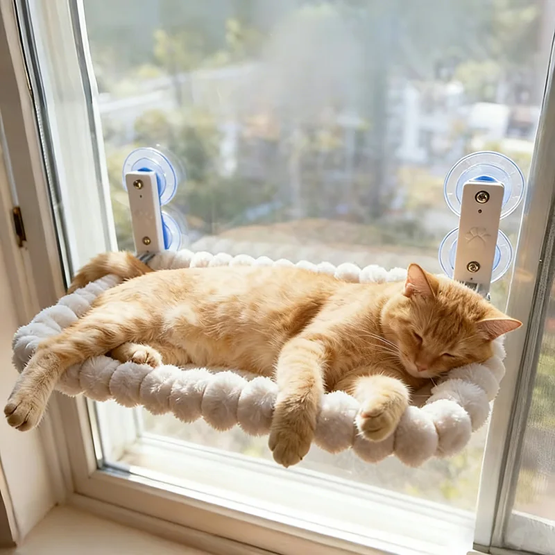 Cat Window Hammock with Strong Suction Cups – Cozy Perch for Indoor Cats Cat Window Hammock with Strong Suction Cups – Cozy Perch for Indoor Cats
