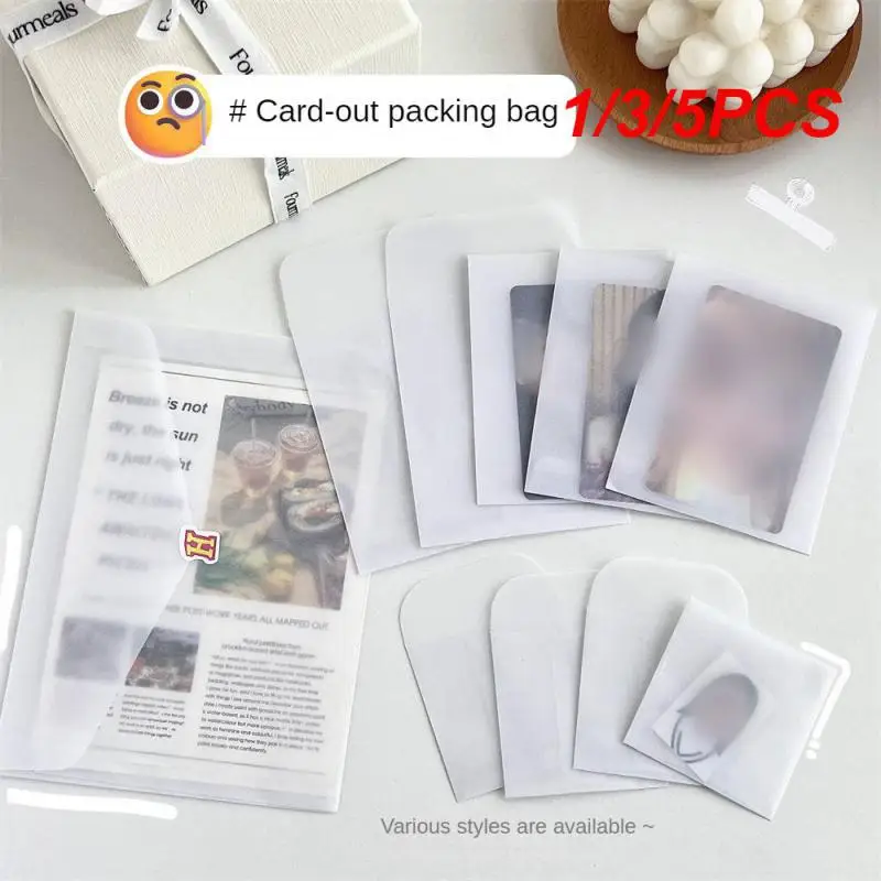 

1/3/5PCS Translucent Storage Bag 3 Options Durable And Environmentally Friendly Translucent Packing Bag Water Proof Stationery