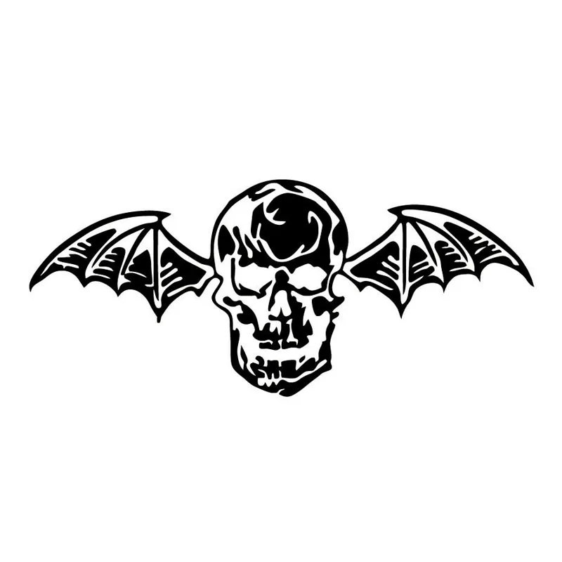 

Funny Car Sticker Skull, Wings Stylish Personality Decal Pvc Decals Suitable for All Kinds of Cars Black/White, 20cm*9cm