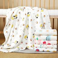 4-Layer Gauze Infant Washcloth Baby Bath Towel Newborn Bathrobe Cotton Swaddle Blanket for Boy Girl Children’s Blanket