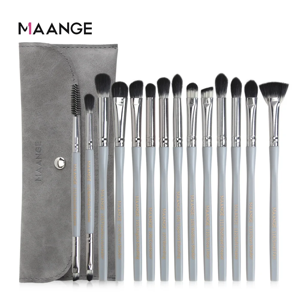 

14Pcs Natural Makeup Brushes Soft Fluffy Hair Brushes Contour Eyeshadow Make Up Brushes Foundation Powder Beauty Tool Blending
