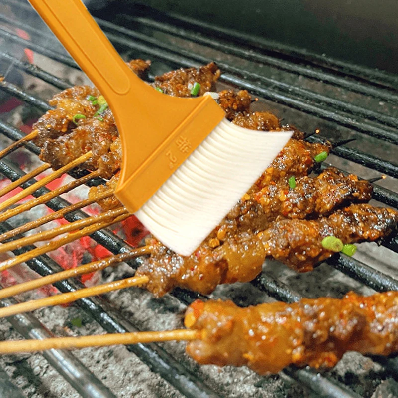 3Pcs Barbecue Brush Split Type Cake Baking Pastry Cooking Oil Brushes High Temperature Resistant Plastic Handle BBQ Kitchen Tool