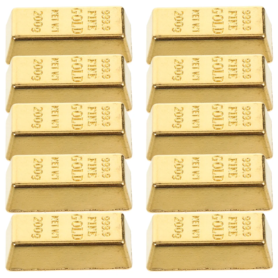 Miniature Items 1/6 Simulation Mini Golden Brick Bullion Cash Money Box Model Toys For Action Figures Dolls DollHouse Accessorie - 26