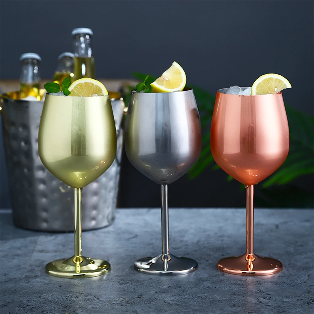 

Creative Stainless Steel Bar Tools Goblet Kitchen Supplies Wine Glass Champagne Cup Cocktail Glass Barware