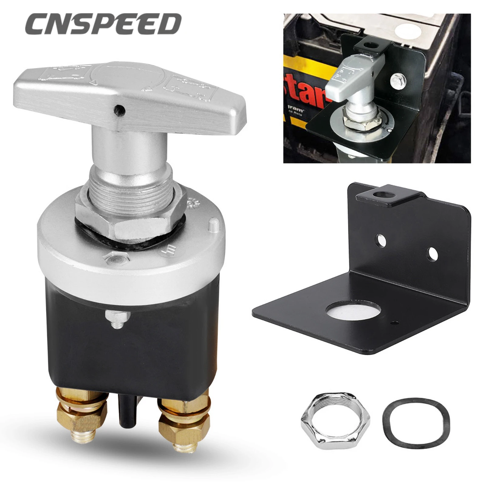 CNSPEED Heavy Duty 12V Battery Circuit Cutter Disconnecter Isolator