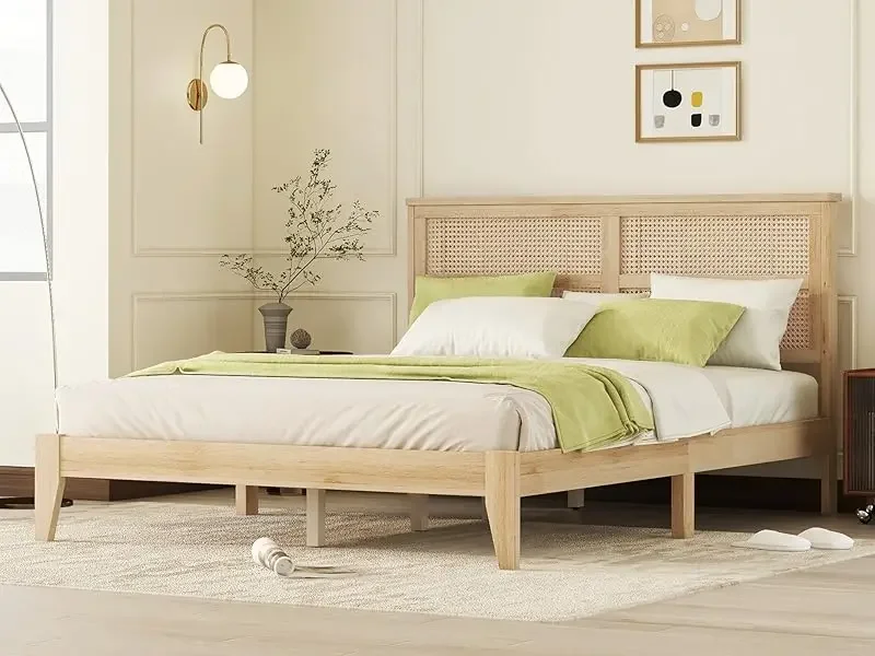 rattan headboard bed frame