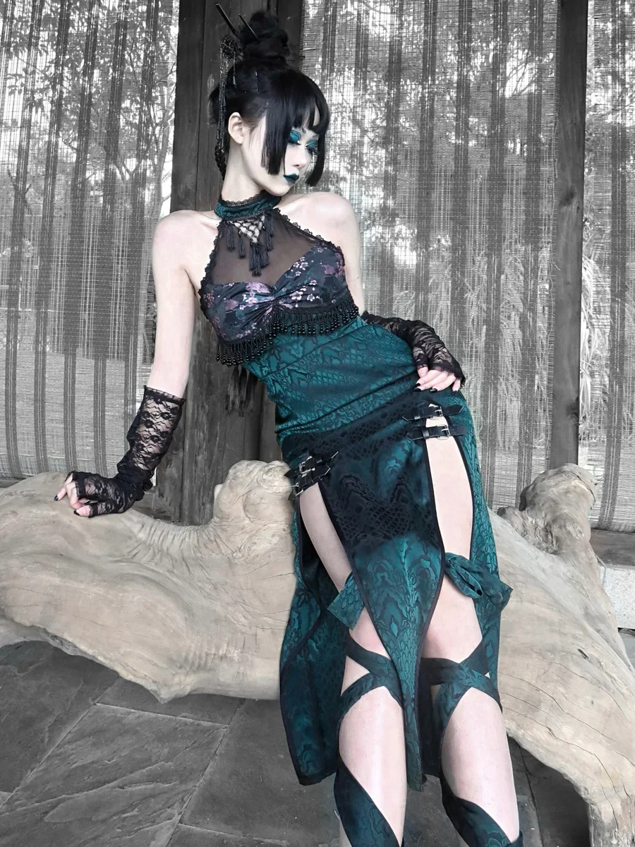 BLOOD SUPPLY / Goddess-Tops［BLK］ Blood Supply Japanese Gothic Ninja Women's Cosplay (2 Piece