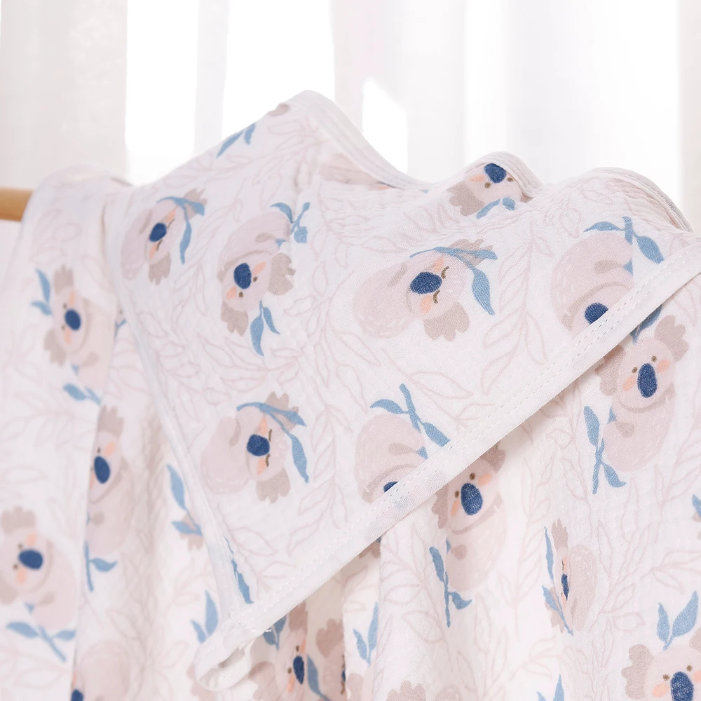 HappyFlute Plain Colour Print 85*85CM Rope&Hodded Design Skin-friendly Cotton Fabric MultiPurpose Use Baby Bathrobe