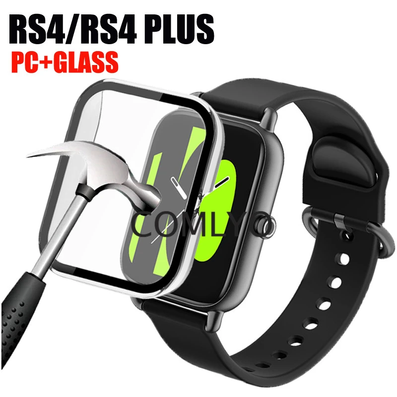 For Haylou Rs4 Plus Smart Watch Case Pc+tempered Glass Screen Protector