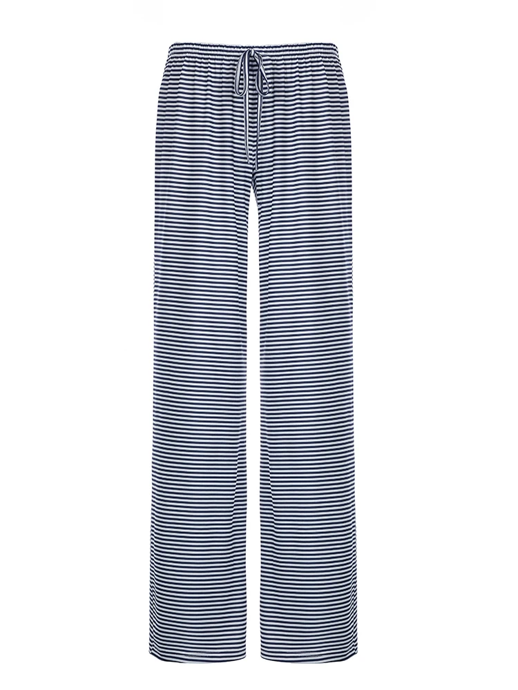 Stripe Drawstring Elastic Low Waist Baggy Sweatpants Women Casual Loose Straight Leg Pants Leisure Summer Streetwear Trousers 5
