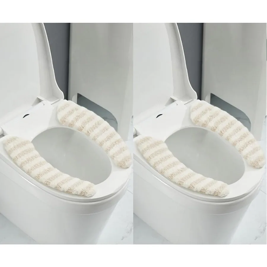Thick Warm Cushioned Toilet Seat Cover Set