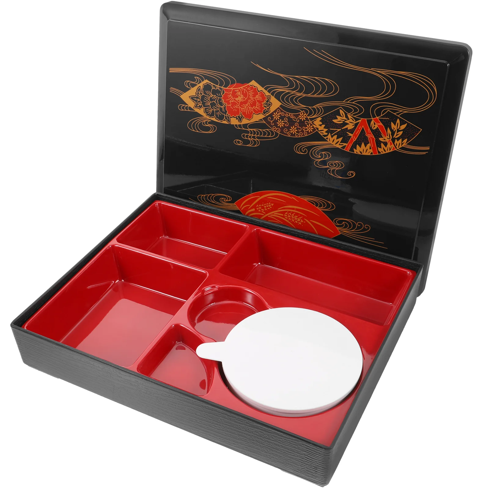 

Japanese Bento Box Pallets Sushi Tray Printing Tape Plate Outer Abs Traditional