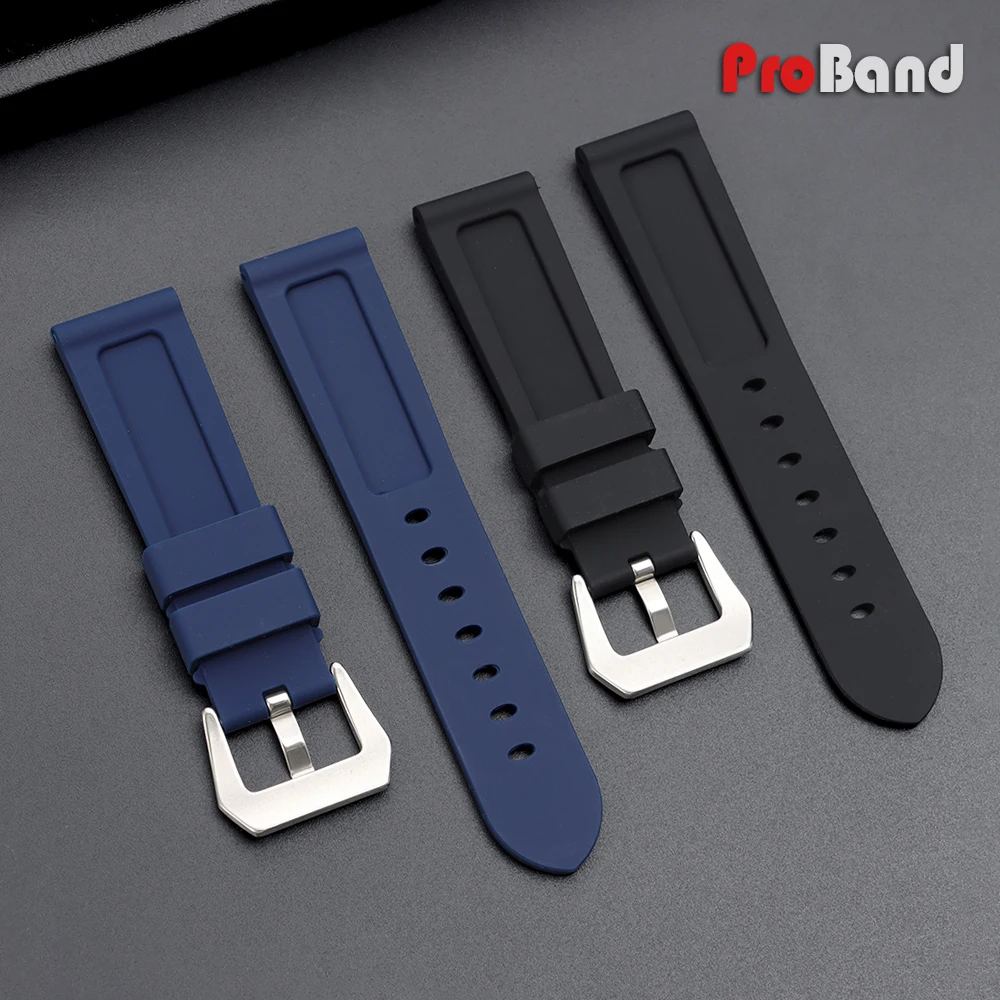 Silicone Rubber Waterproof Sport Watch Band Replacement