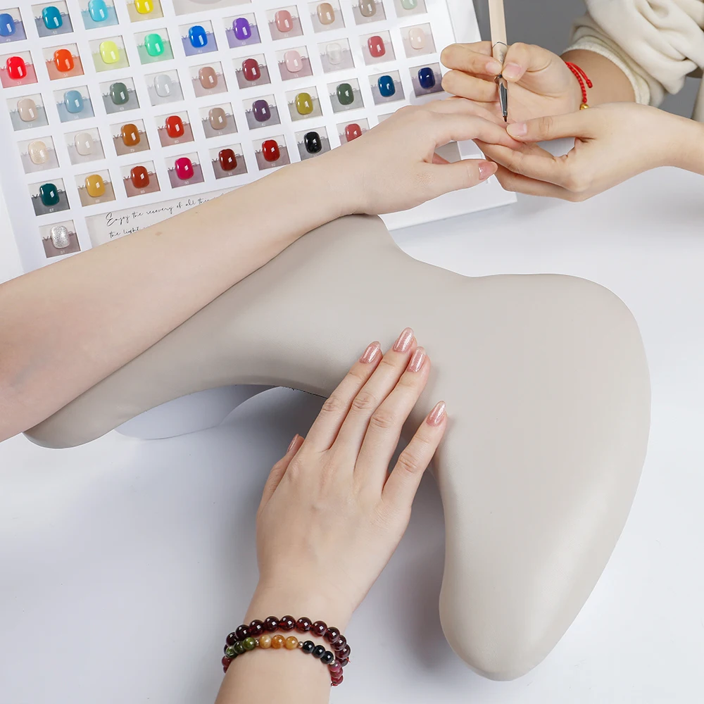ANGNYA Ergonomic Hand Rest for Nails Desk Use ABS Dual-Piece Comfort Support Nail Hand Pillow Cushion Manicure Table Nail Art Hand Pillow Nail Hand Rest Nail Art Table Mat