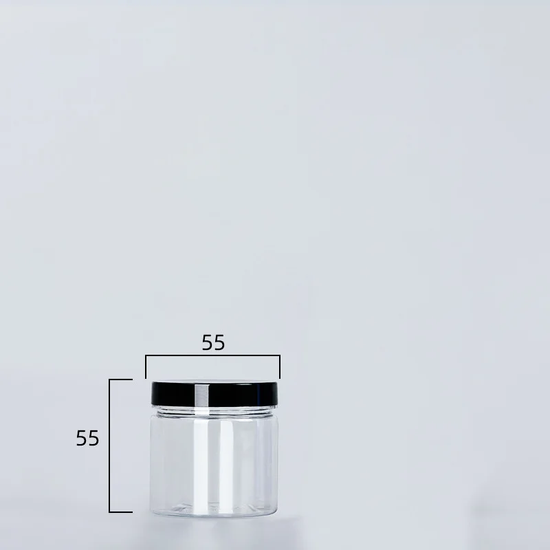 Bocaux à Épices Scellés en l'horloge avec Bande Transparente, Bouteille de Rangement à Bouchon Noir, Facile à Côteler, Boîtes d'Emballage Alimentaire