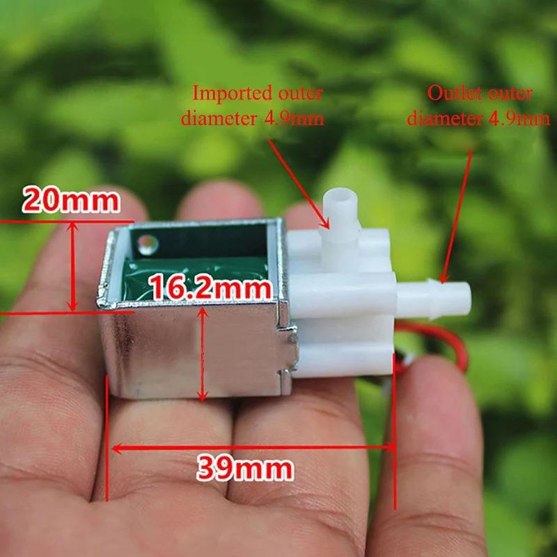 DE Micro Magnetventil Mini Elektrische N/C Normal Geschlossen Wasser Luft DC12V 
