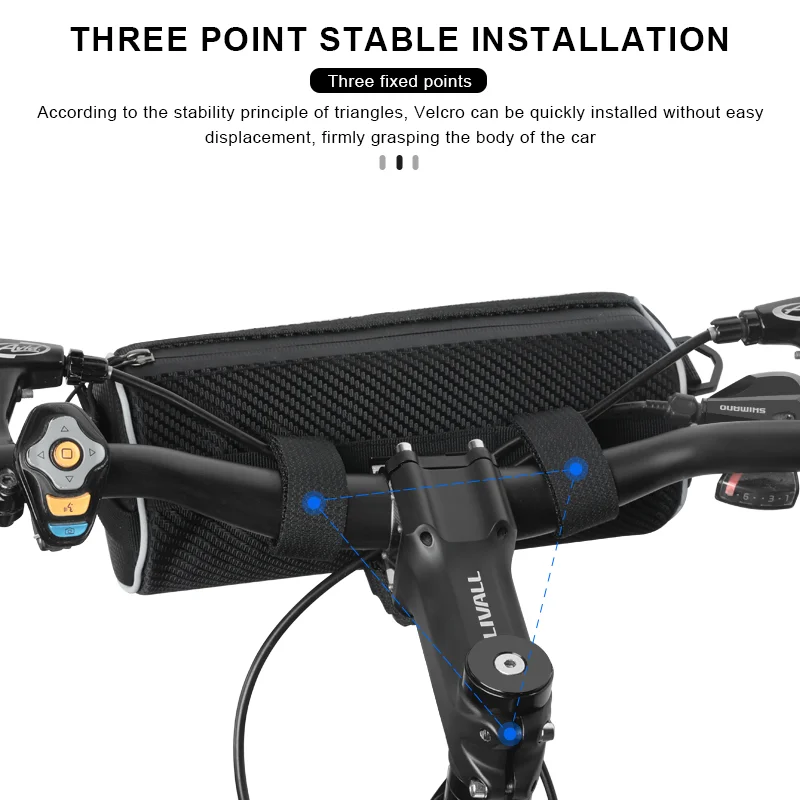 Borsa da Manubrio RIDERACE, Borsa a Tracolla Portatile, Borsa Anteriore per Bicicletta, Accessori per Ciclismo Multifunzionali MTB - immagine 2