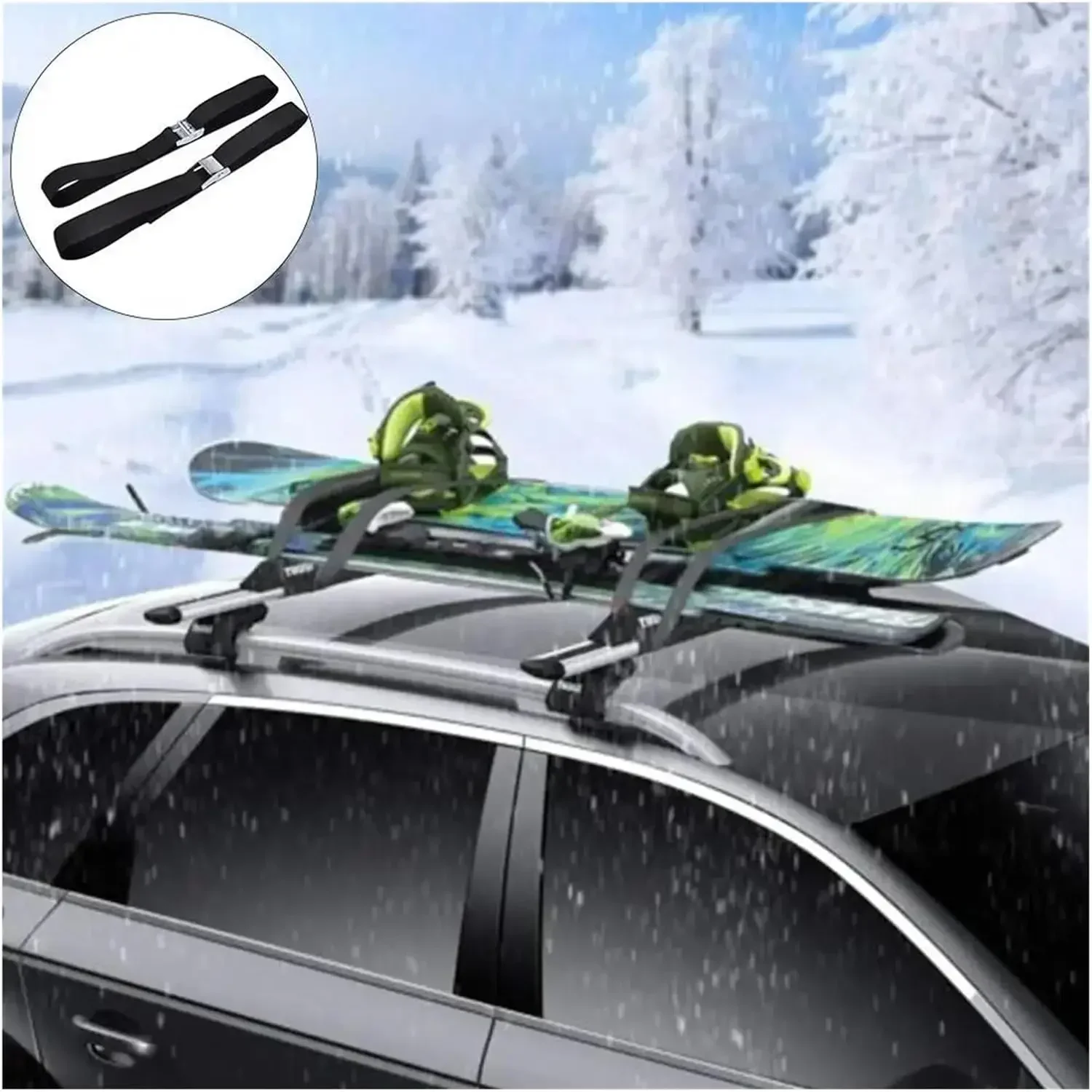 New Black Tie Down Strap Strong Ratchet Belt Luggage Bag Cargo Lashing With Metal Buckle