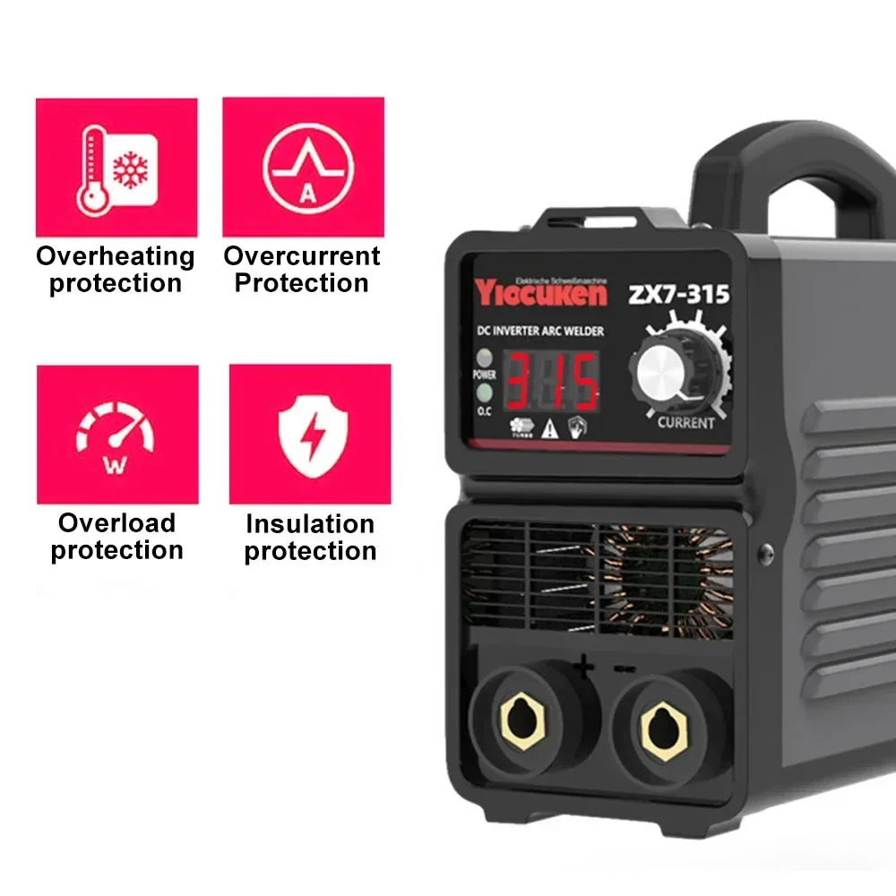 Portable 220V Arc Inverter Electric Welding Machine Industrial-Grade Household Small All-Copper IGBT Welder ZX7-315 20A-315A