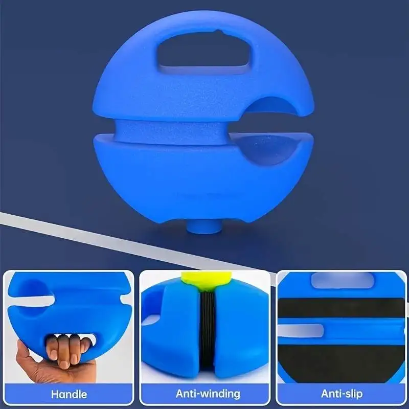 Heavy-Duty Solo Tennis Training System with Stable Base and High-Elasticity Rope