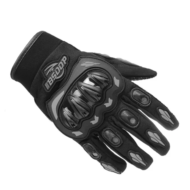 Motorcycle Gloves Breathable Full Finger Racing Gloves Outdoor Sports Protection Riding Cross Dirt Bike Moped Waterproof Gloves Gray