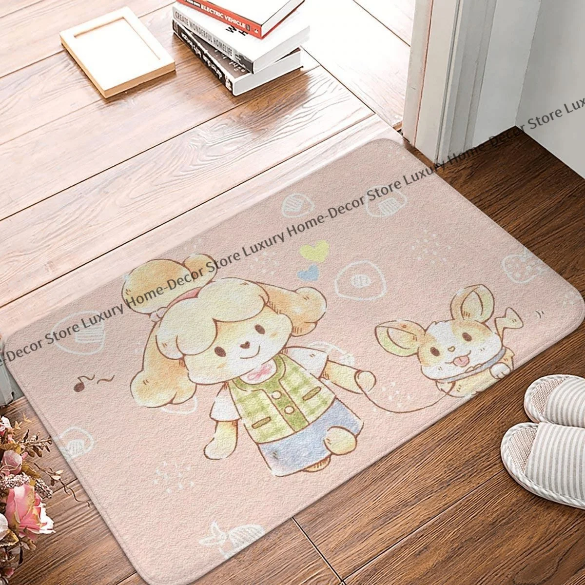 Animal Crossing: New Horizons Bath Tappeto Antiscivolo Love Dog Tappetino Per Camera Da Letto Benvenuto Zerbino Decorazione Del Pavimento Tappeto