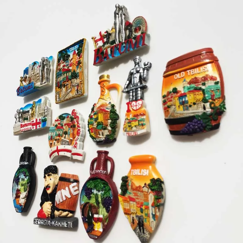 Georgia Fridge Magnets Kaheki Batumi Tbilisi Tourism Souvenirs Travelling Fridge Magnetic Stickers Home Decor Wedding Gifts