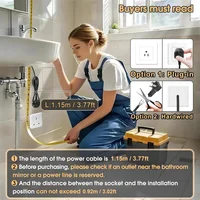 32x40 inch LED Bathroom Mirror Vanity Mirrors with Backlit Lights Fogless Makeup Mirror Wall Mounted with Demister Dimmable - Image 5