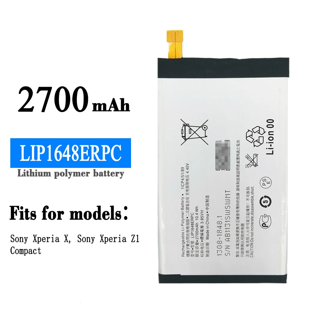 

Replacement Battery LIP1648ERPC For Sony Xperia X Z1 mini Compact Mobile Phone Internal Li-ion Batteries 2700mAh With Free Tools