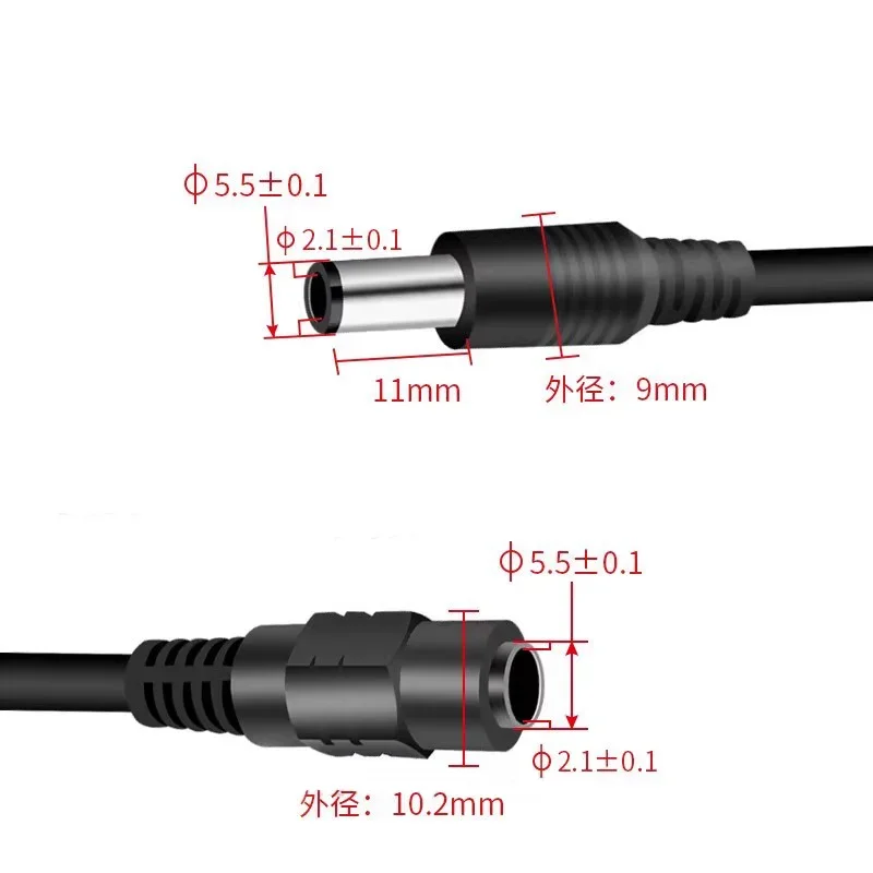 5.5*2.1mm 1 To 2/3/4/5/6/8 Way DC Splitter Cable 12V Power Adapter Connector Cord For LED Strip Lights CCTV Camera_voghion.com