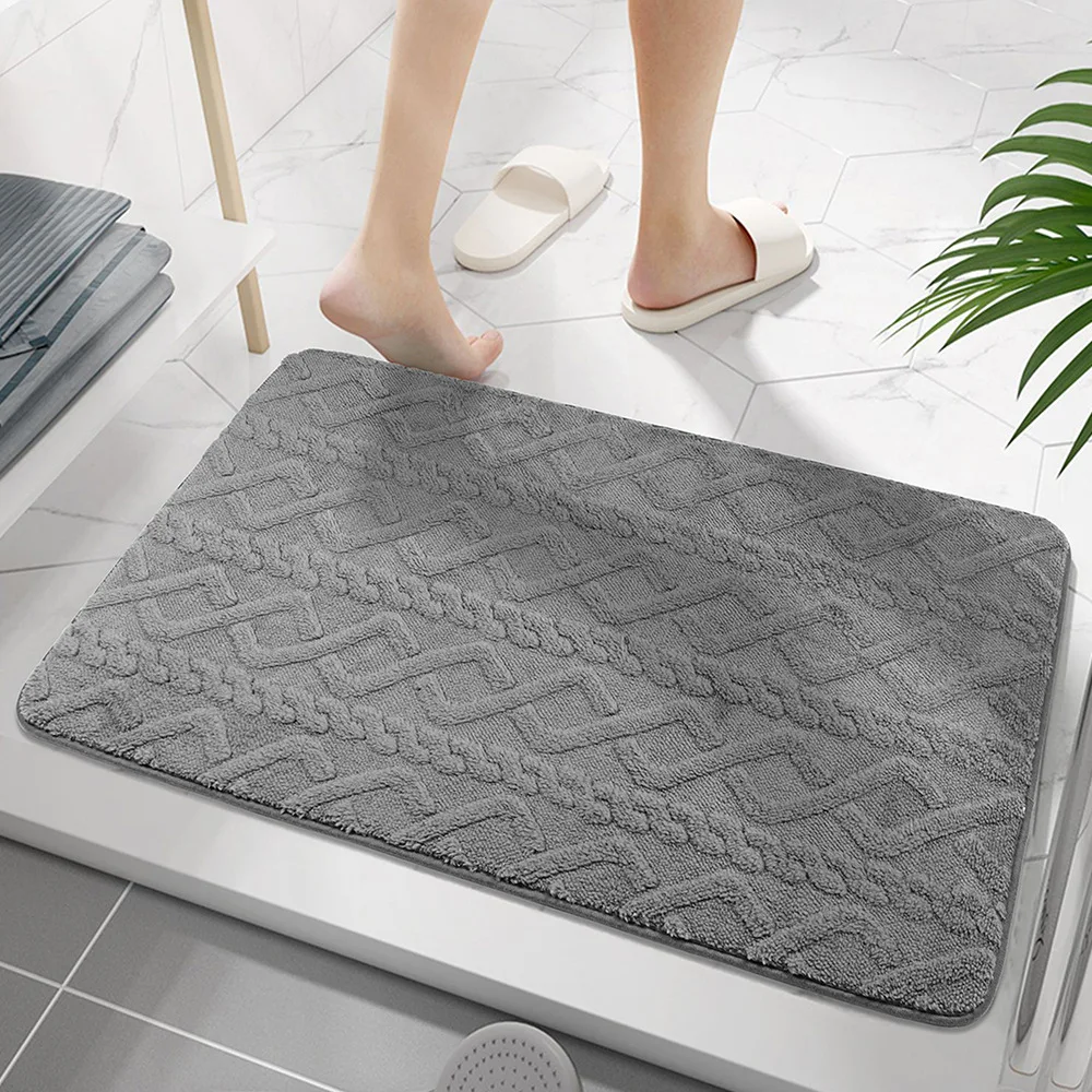 

Shower Room Absorbent Pad Thick Plush Floor Mat Bathroom Non-slip Foot Pad Porch Living Room Decoration Carpet Soft Floor Mat