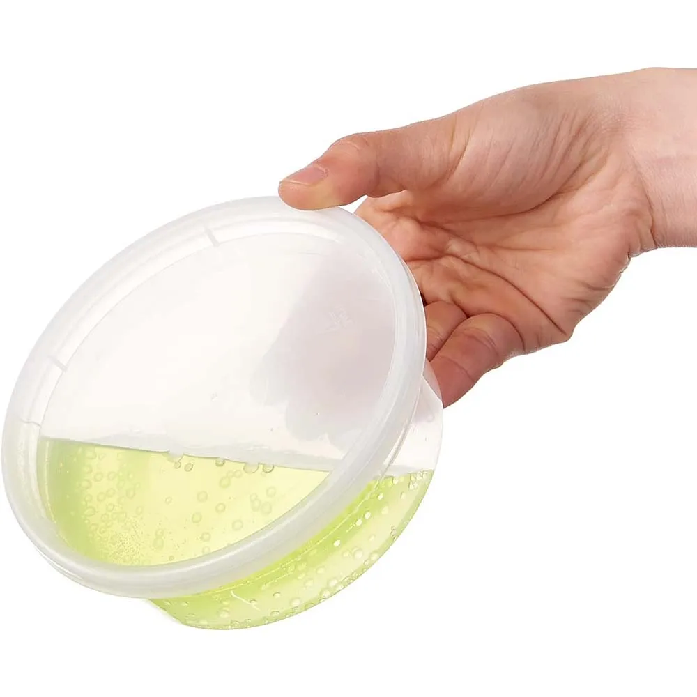 BPA-Free 8oz Plastic Containers Leakproof Microwavable Portion Container for To-Go Orders,Food Prep and Storage. Takeout Cups 5