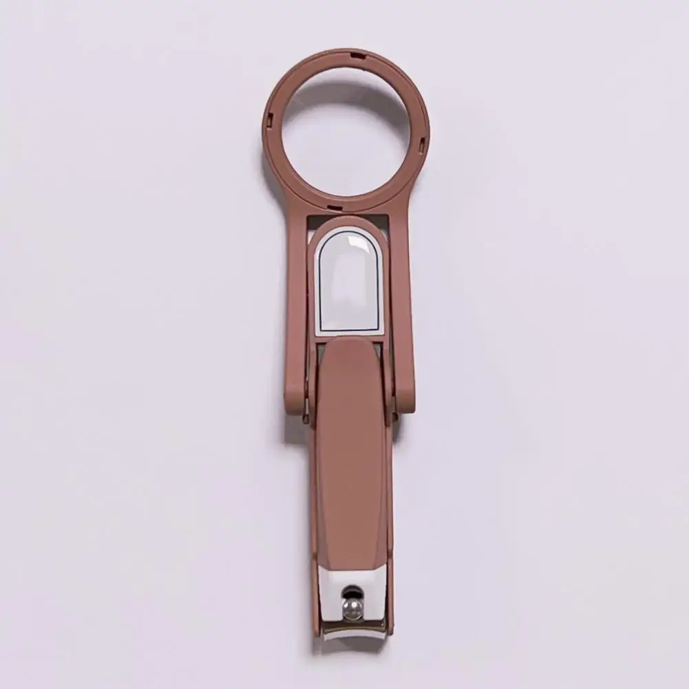 Nail Scissors with Magnifying Glass Practical Anti-splash Nail Clippers for Elderly Hands