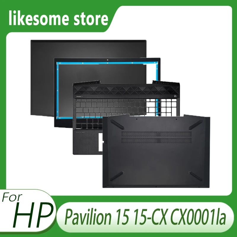 Новинка для игрового ноутбука HP Pavilion 15 15-CX CX0001la, задняя крышка ЖК-дисплея/передняя рамка/петли/Упор для рук/Нижняя оболочка/клавиатура/верхняя подсветка