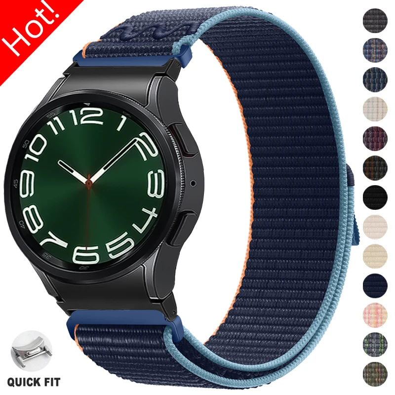 Cinturino In Nylon Senza Fessure Per Samsung Galaxy Watch 6 Classic 43Mm 47Mm 6 5 4 40Mm 44Mm Cinturino In Nylon Per Orologio 5Pro 45Mm Correa